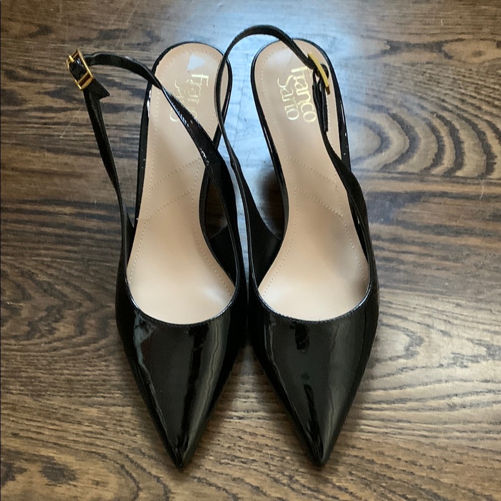 Franco Sarto Black Heels with Slingback Design